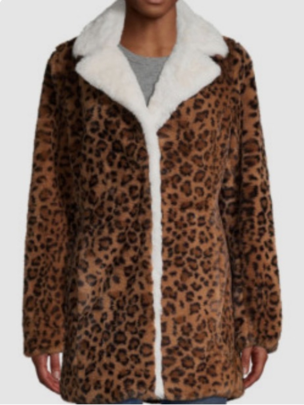 10 Crosby Derek Lam Leopard-Print Teddy Jacket with White Collar